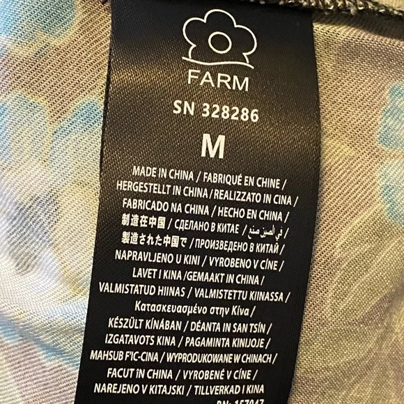 FARM Rio Black Garden Mini Dress with Multicolor Floral Design Medium - Picture 7 of 9